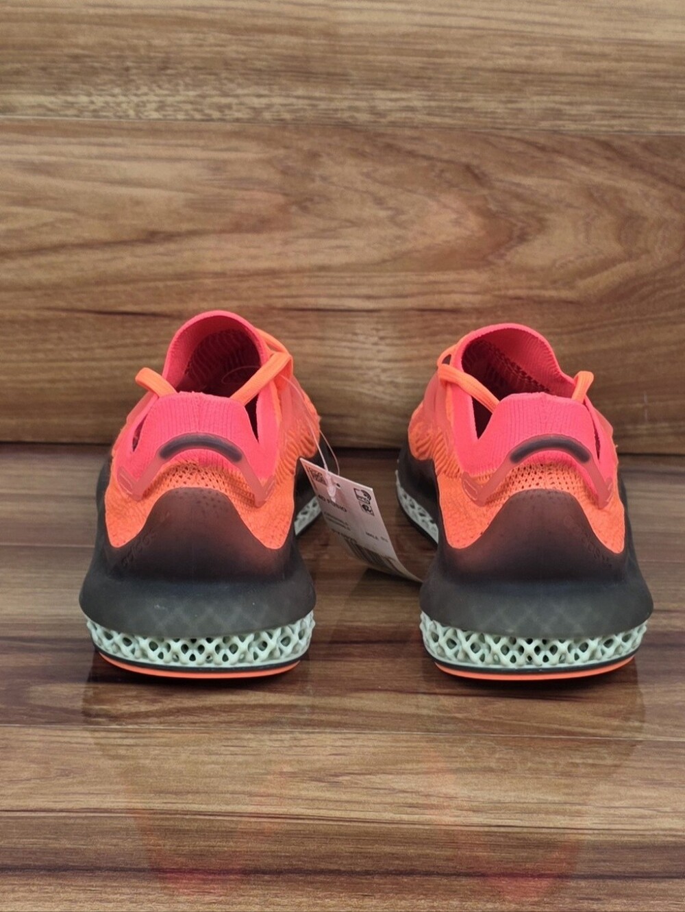 Adidas 4D Fusio Screaming Orange FY5929 Primeknit Mens Size 6 Women's Size 7.5 - Picture 5 of 7